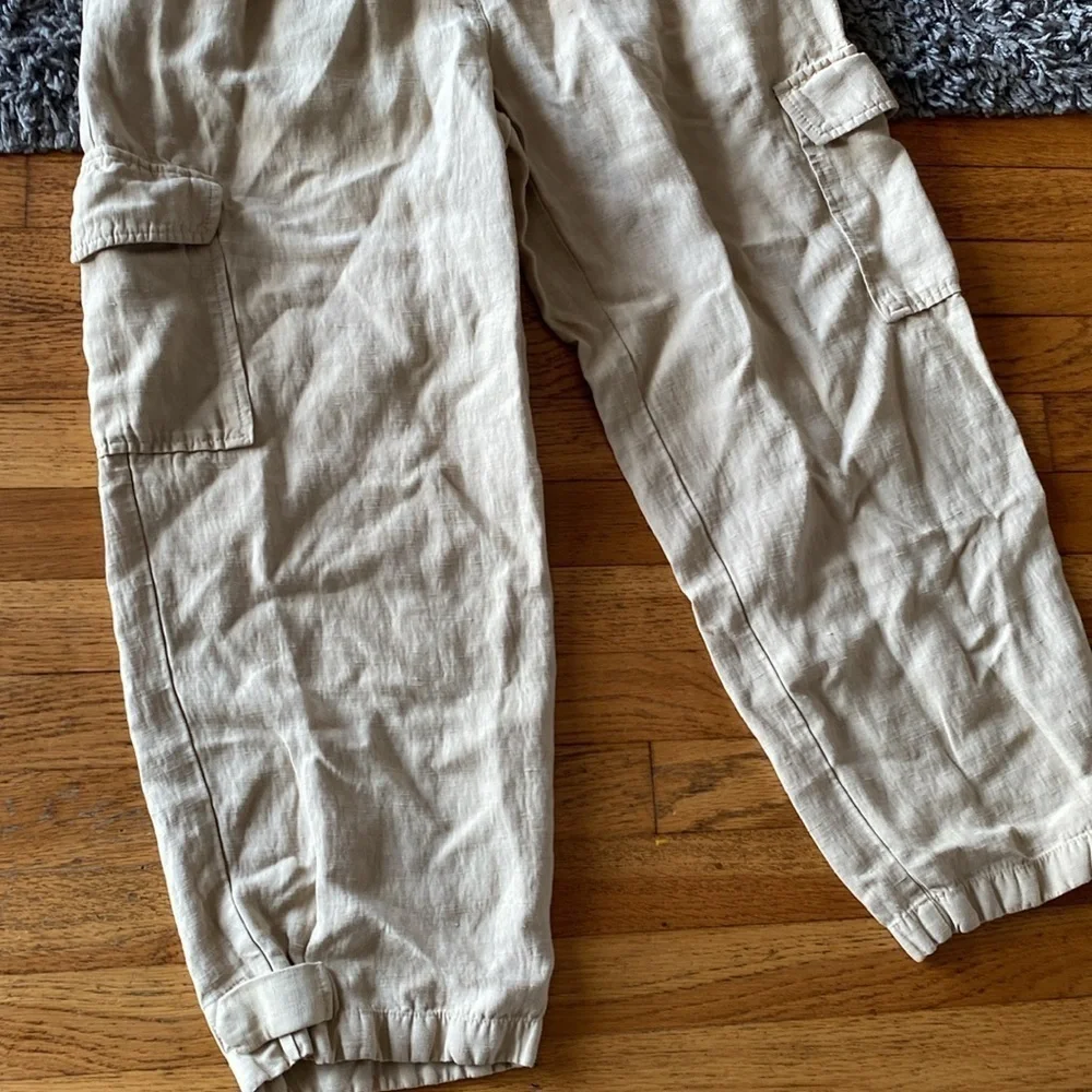 Aritzia Wilfred Kafka Belted Linen Blend Cargo Utility Pant Size 2